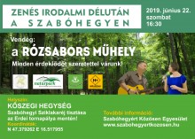 Zenés Irodalmi délután a Szabóhegyen  plakát