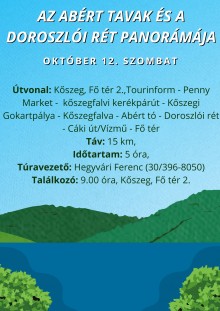 Az Abért tavak és a doroszlói rét panorámája  plakát