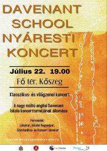 Davenant Iskola koncertje  plakát