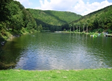 By bike to the bathing lake of Rechnitz