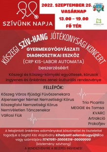 Kőszegi Szív Hang Jótékonysági koncert  plakát