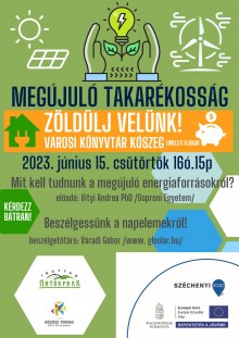 Beszélgetés a megújuló energiaforrásokról - kérdezz bátran!  plakát