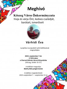 Várhidi Éva kiállításmegnyitója  plakát
