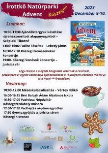 Írottkő Natúrparki Advent Kőszegen  plakát