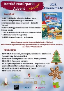 Írottkő Natúrparki Advent Kőszegen  plakát