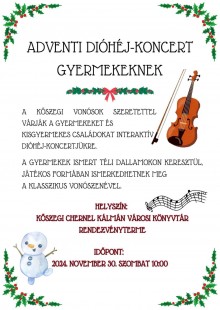 Adventi Dióhéj-koncert gyerekeknek  plakát