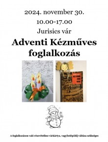 Adventi Kézműves foglalkozás  plakát