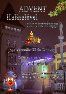 Advent halászlével sült pisztránggal  plakát